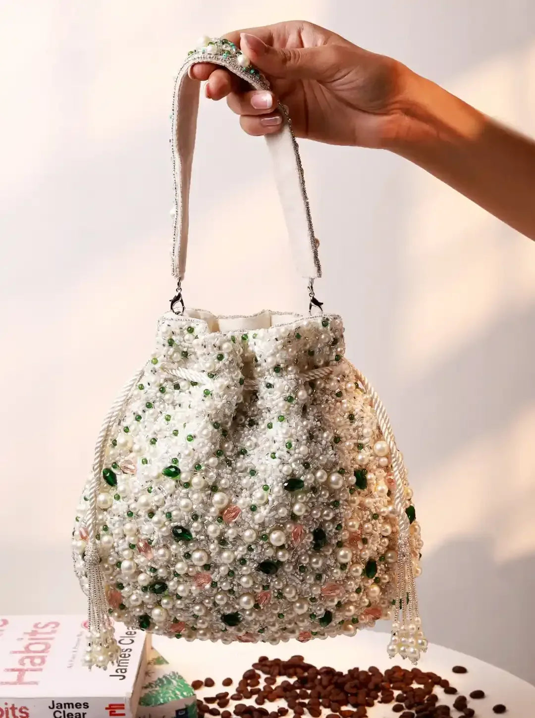 Ayra Pearl Potli Bag - The Tan Clan