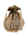 Yana Lotus Potli with Pearl handle