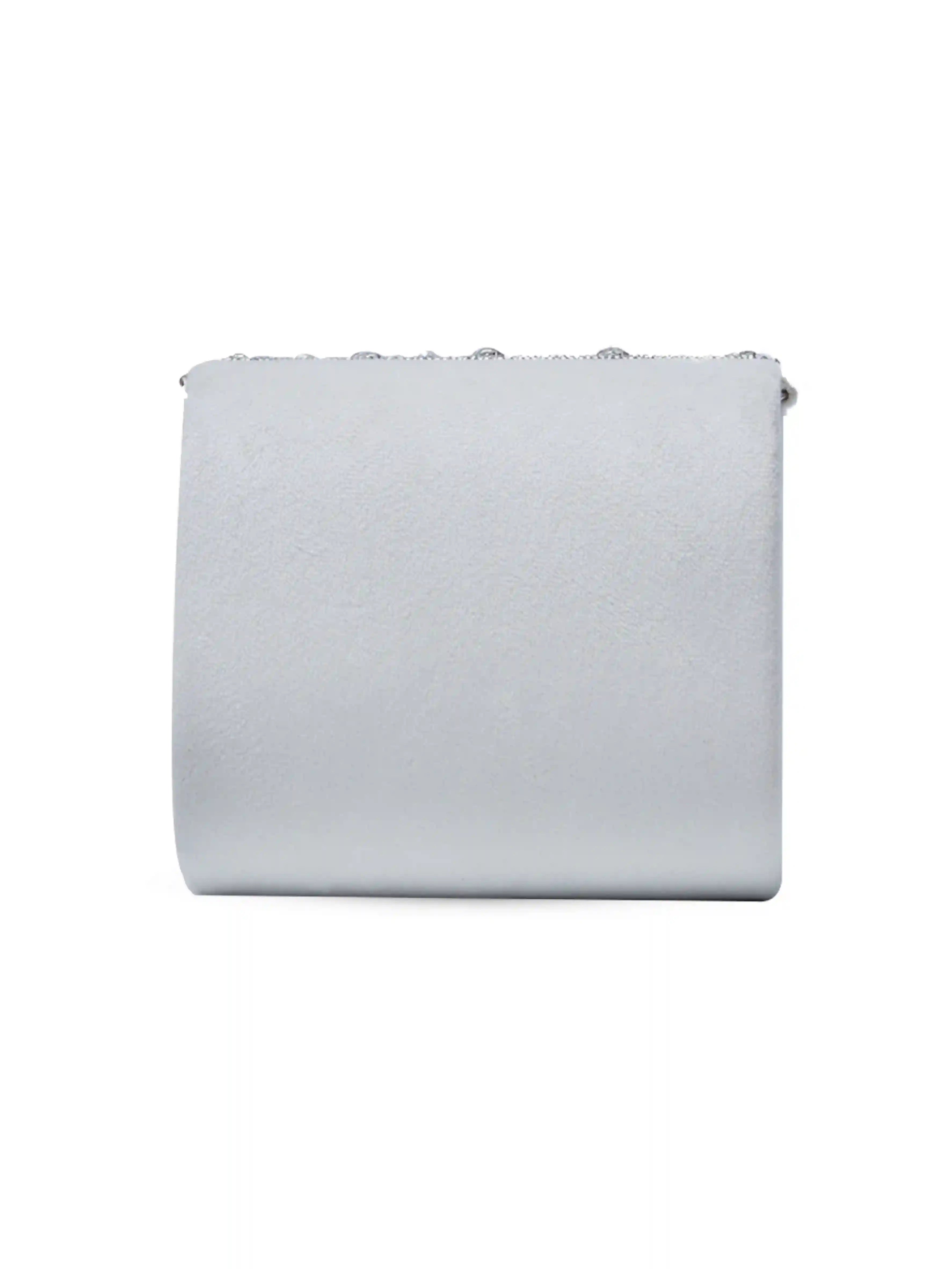 Nysa White Mini Bag with Embroidered Handle
