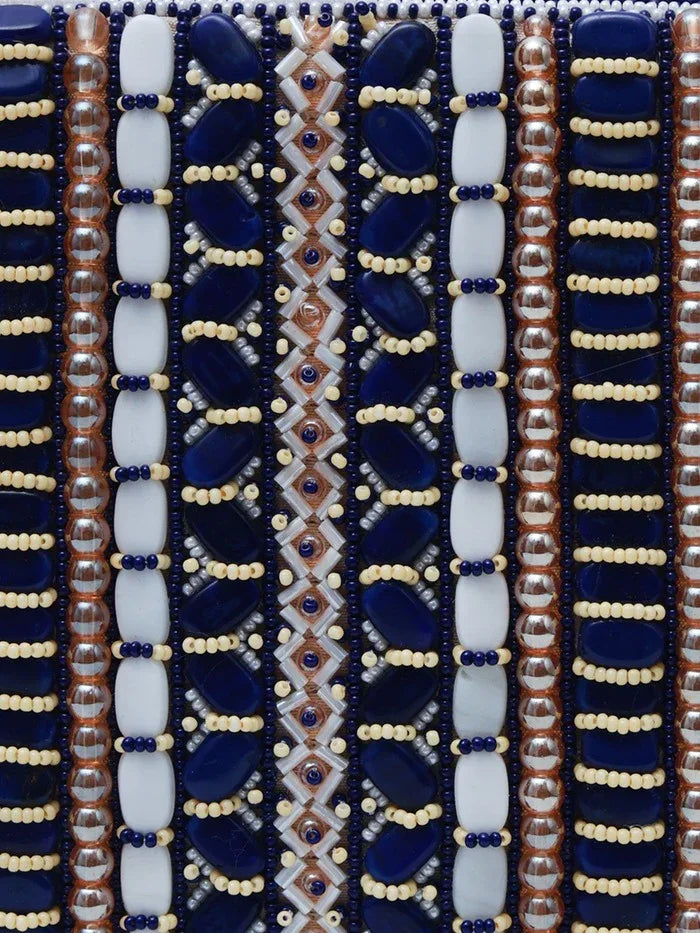 Asma Blue Flap Over Bag with Handle - The Tan Clan