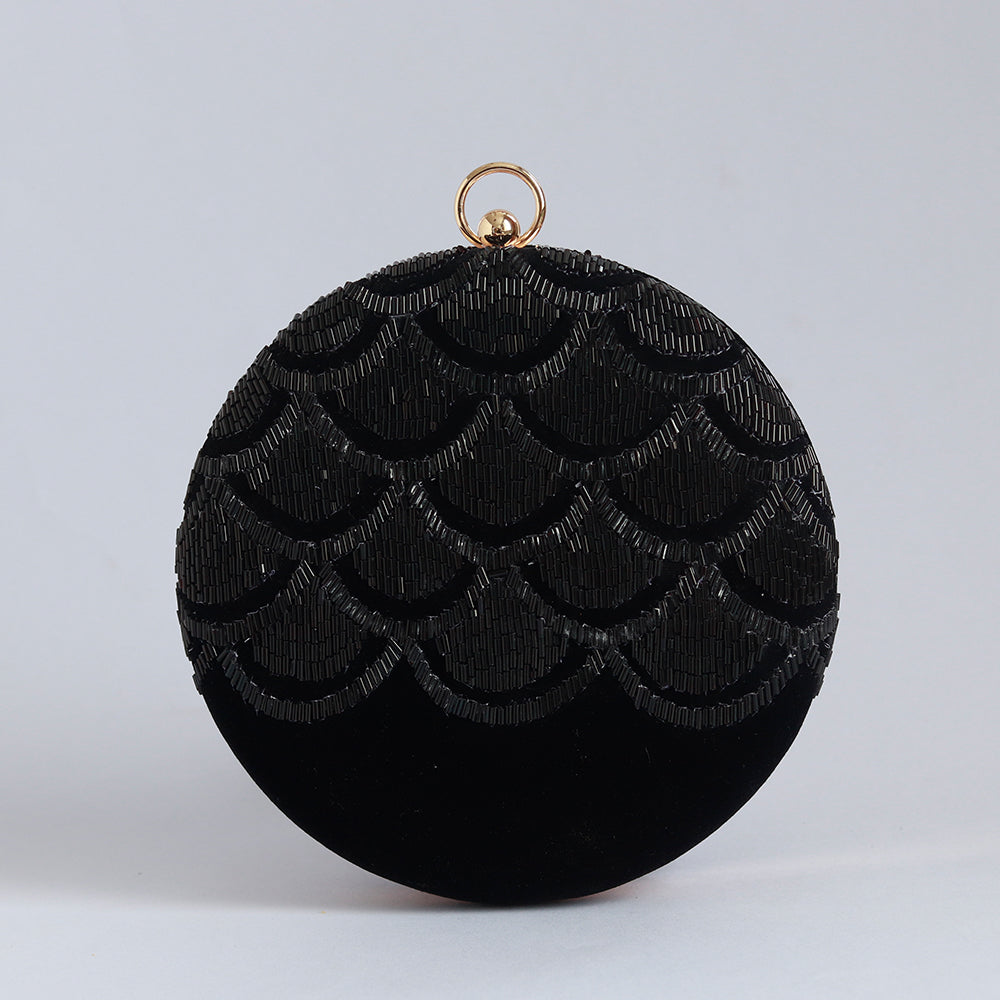 Rajwada hand-embroidered clutch bag by The Tan Clan featuring intricate traditional embroidery and elegant design.