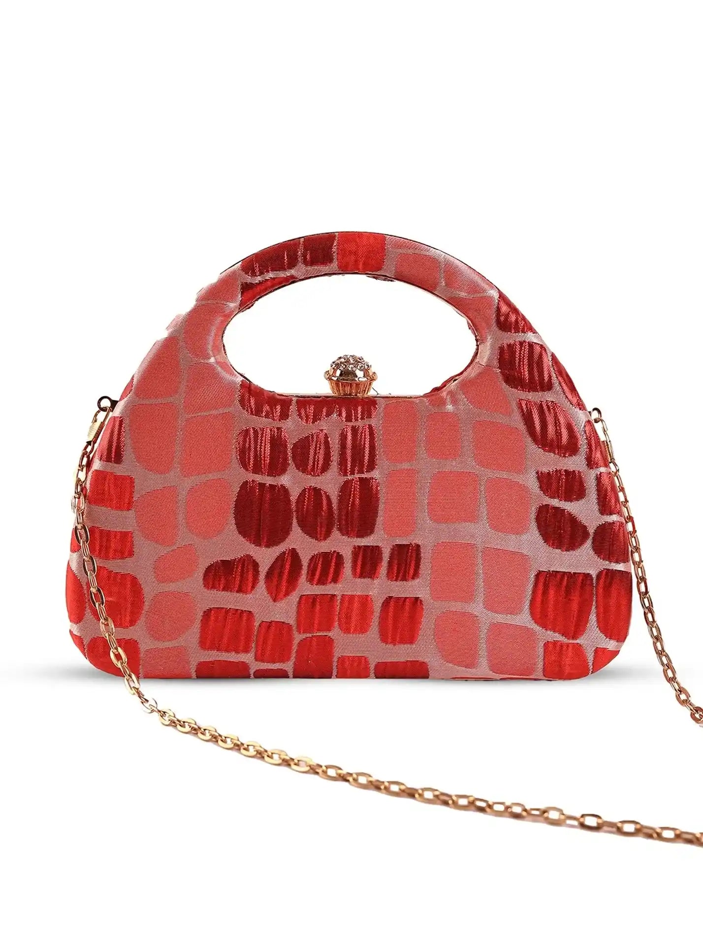 Coral Arc Red Clutch