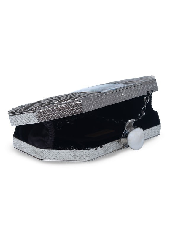 Misha Silver Mother of Pearl Clutch