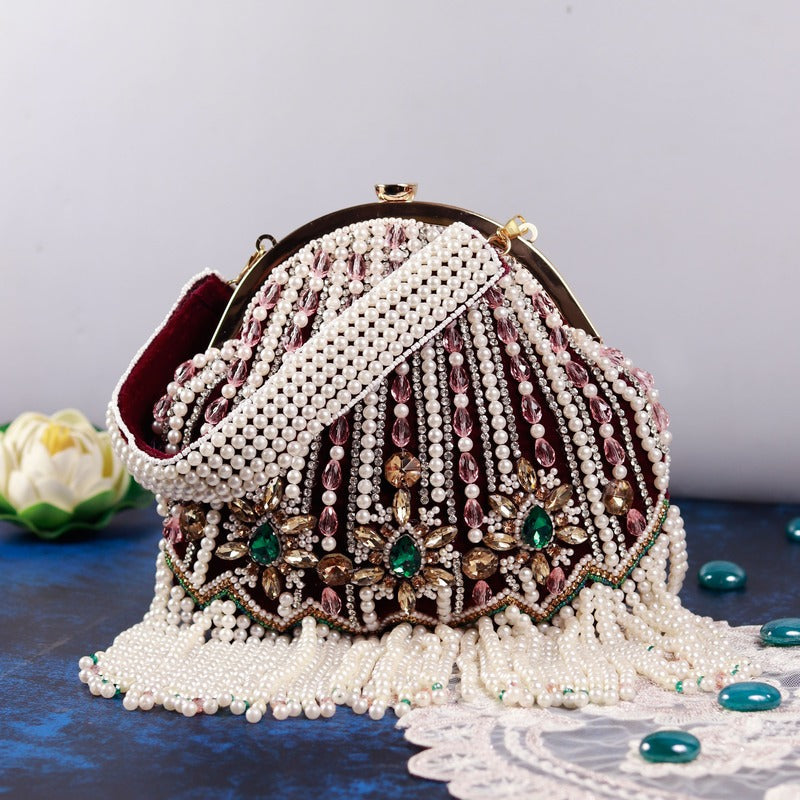 Frida Batua Bag with Detachable Handle - Red