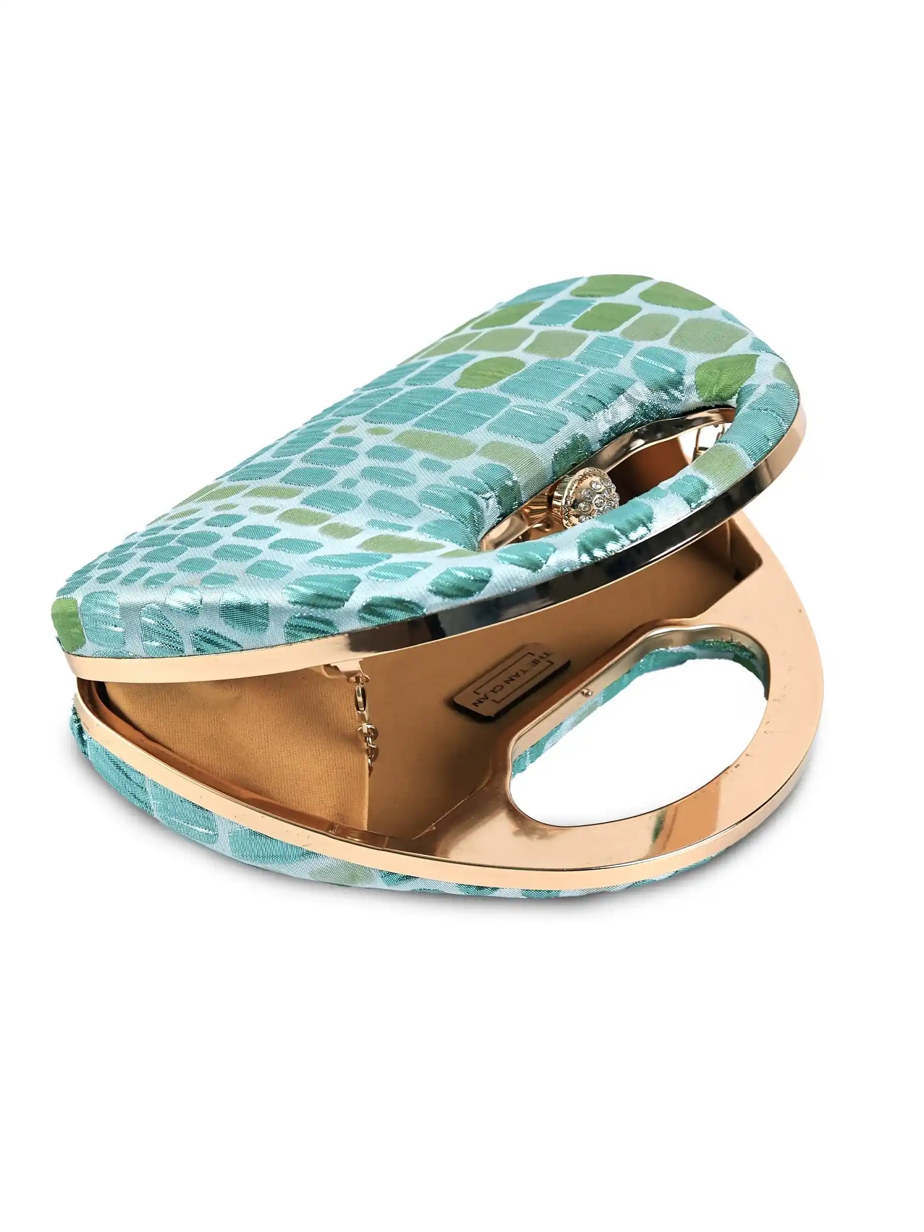 Coral Arc Green Clutch