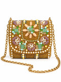 Basra Gold Hand Embroidered Mini Flap