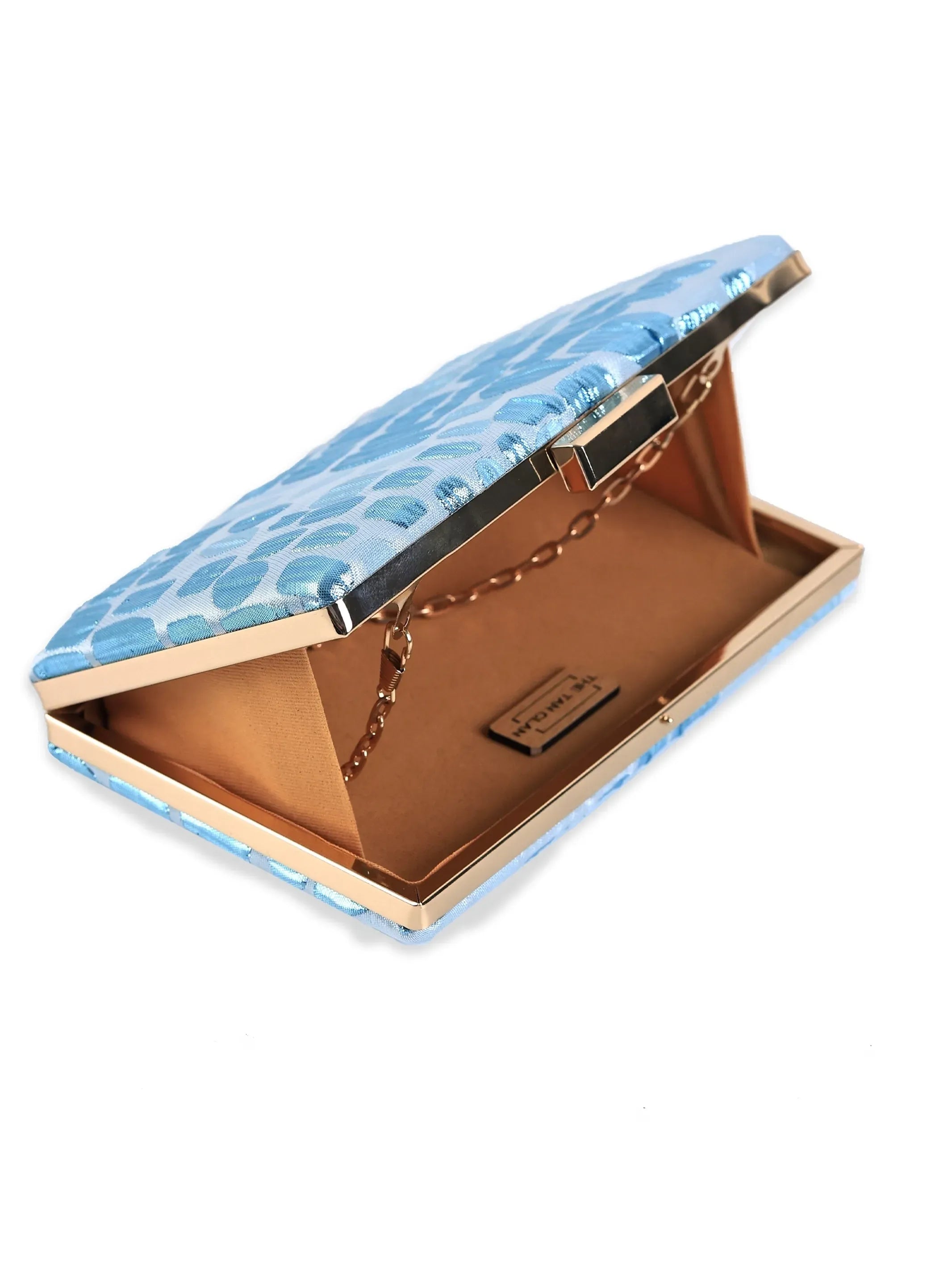 Coral Sleek Blue Clutch