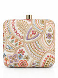 Resham Square Embroidered Clutch