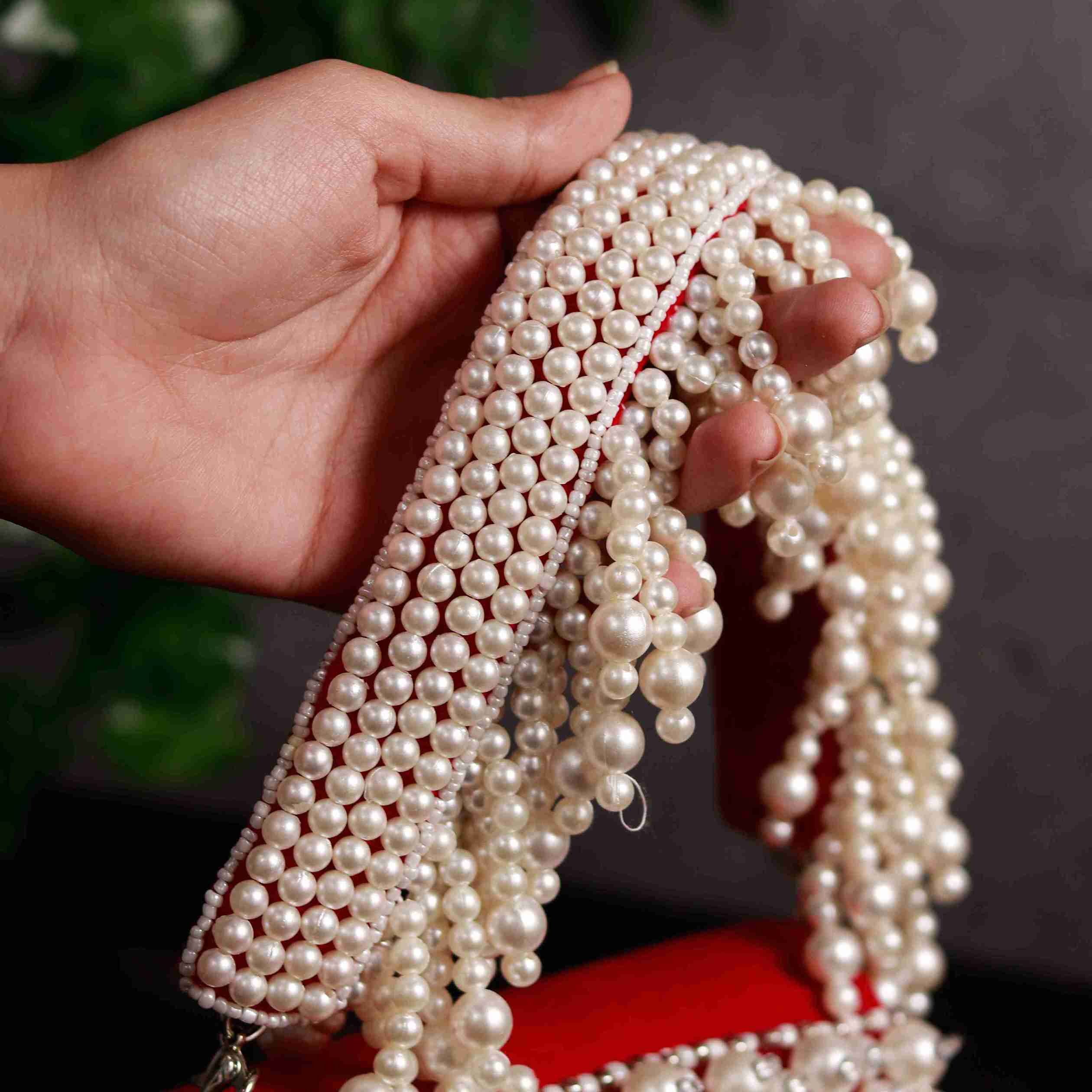 Jade Mini Bag with Embroidered Handle