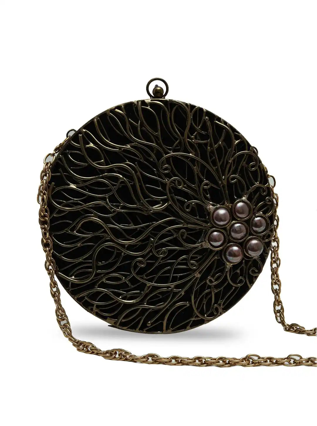 Vana Brass Clutch