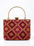 Mahi Red Casket Clutch