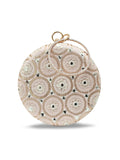Inaara Peach Round Clutch