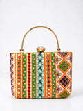 Satrang Multicolor Casket Clutch