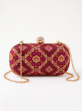 Mahi Red Oval Clutch