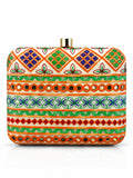 Satrang Multicolor Square Clutch