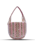 Asma Pink Flap Over Bag with Handle