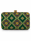 Mahi Dark Green Box Clutch
