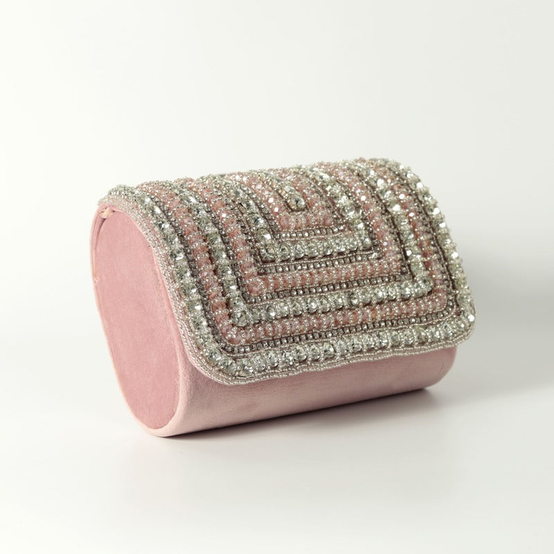 Aura Combo - Sana Mother of Pearl Clutch and Nysa Pink Flap Bag