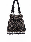 Rooh Black Sequined Tasselled Potli
