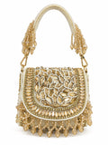 Zeenat Gold Beaded Mini Flap
