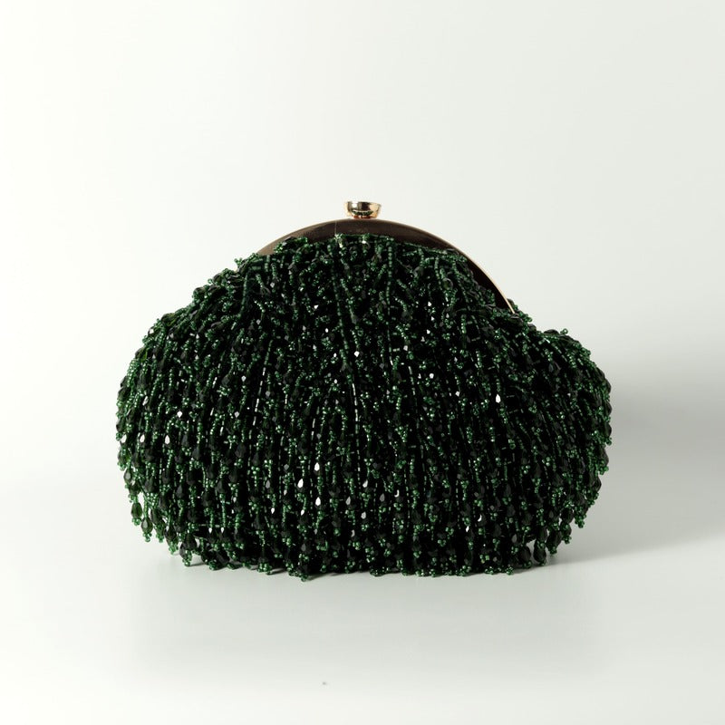 Rosa Batua Bag with Detachable Handle - Emerald