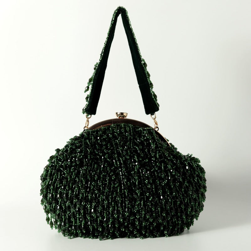 Rosa Batua Bag with Detachable Handle - Golden