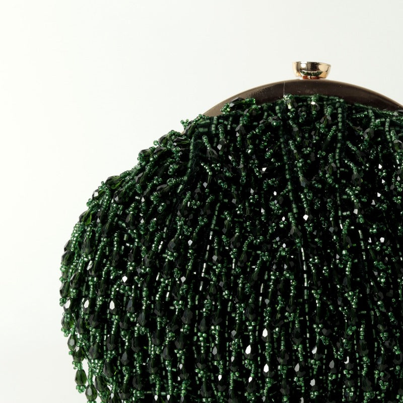 Rosa Batua Bag with Detachable Handle - Emerald