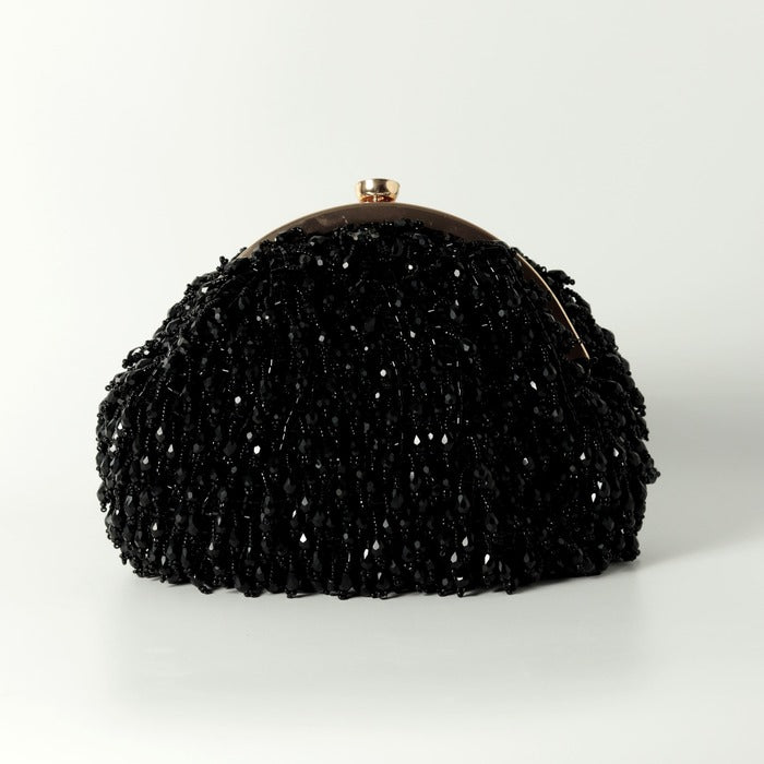 Rosa Batua Bag with Detachable Handle - Black
