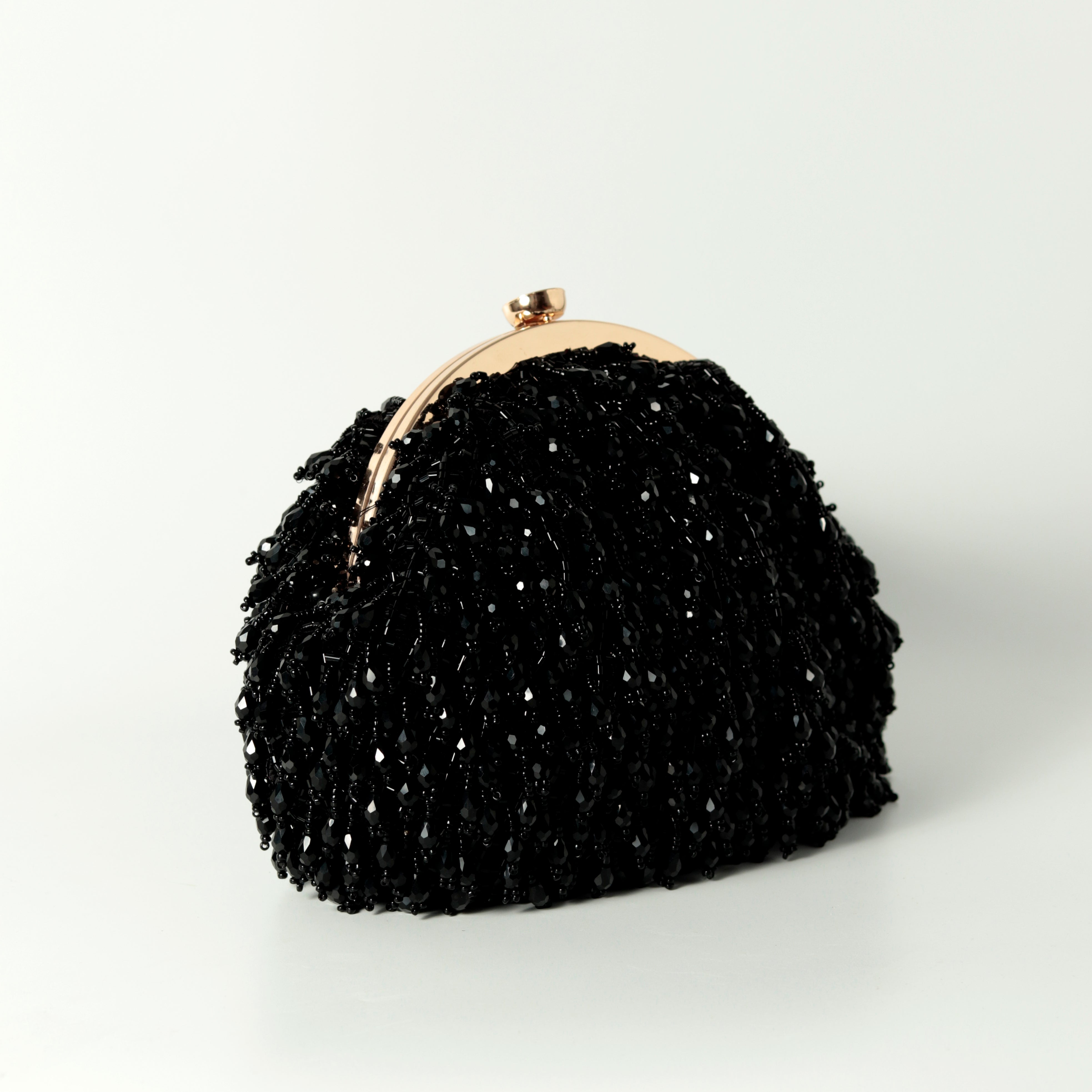 Rosa Batua Bag with Detachable Handle - Black