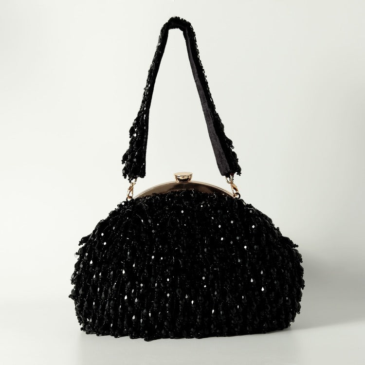 Rosa Batua Bag with Detachable Handle - Golden