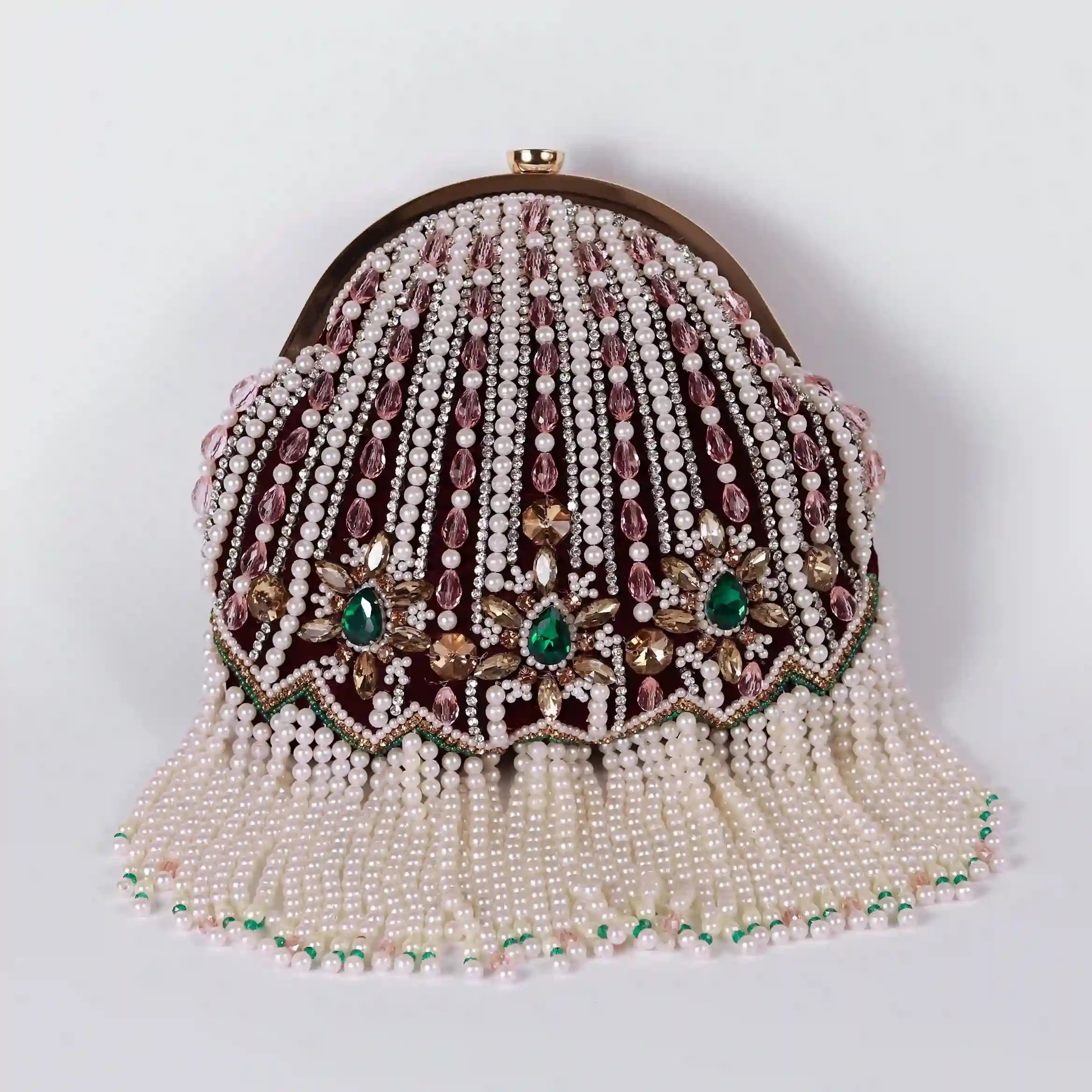 Frida Batua Bag with Detachable Handle - Maroon