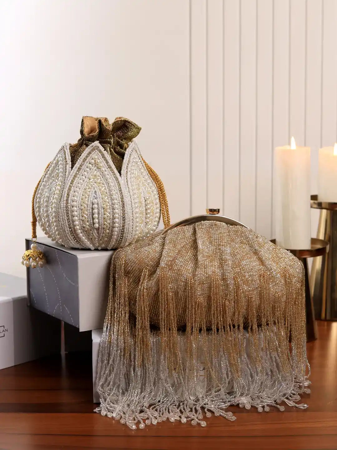 Shravana Combo - Shravana Lotus Potli Bag and Amour Batua Bag