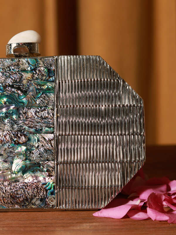 Misha Silver Mother of Pearl Clutch