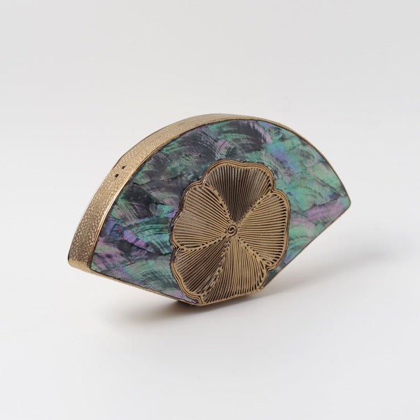 Bahaar Brass Wirework Mother of Pearl Clutch