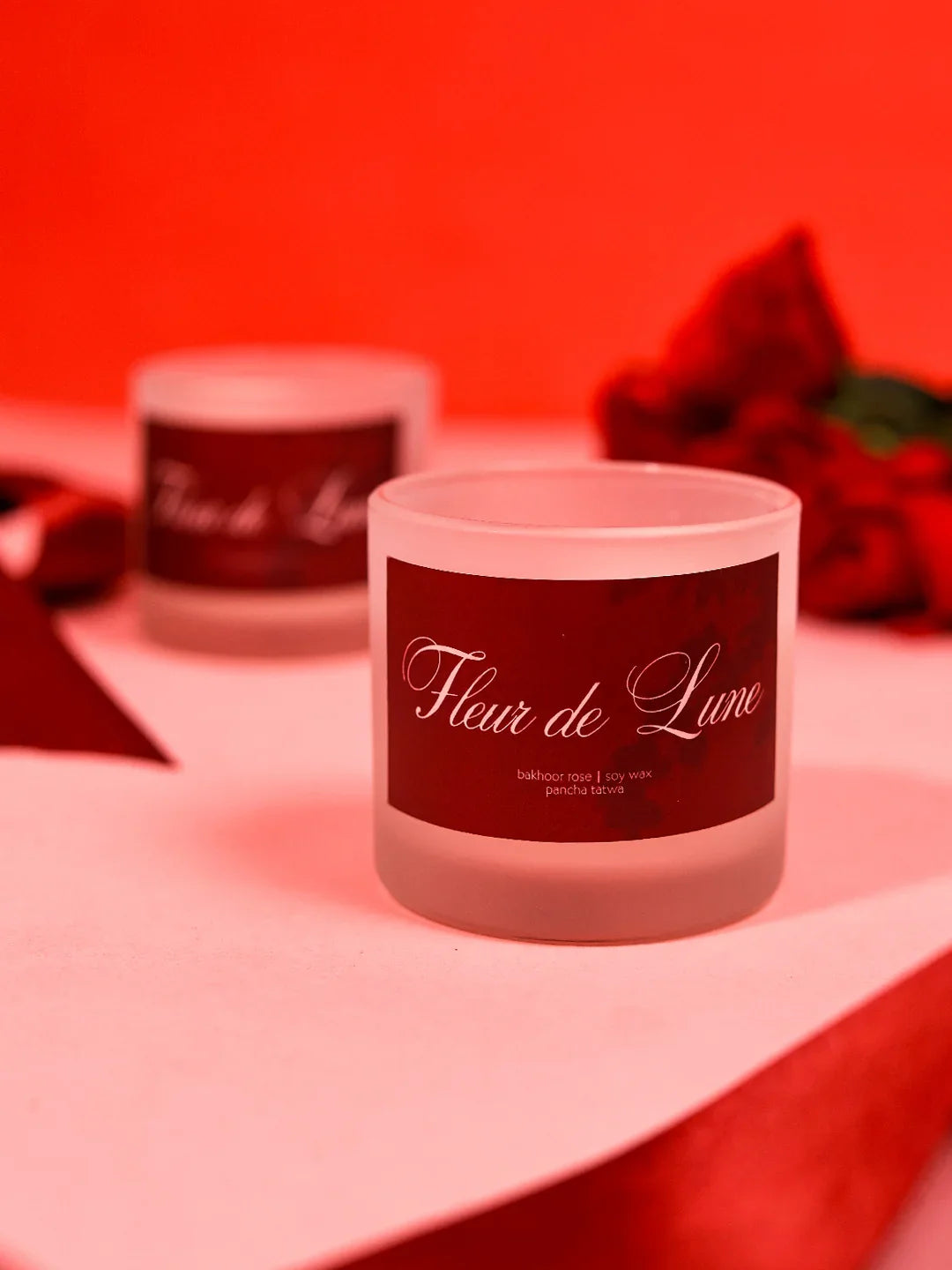 Sweet-Candle Gift Set - Rosa Potli with Candle & Chocolate (Set of 3)