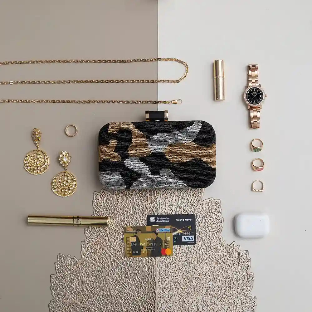Patcher Hand Embroidered Clutch