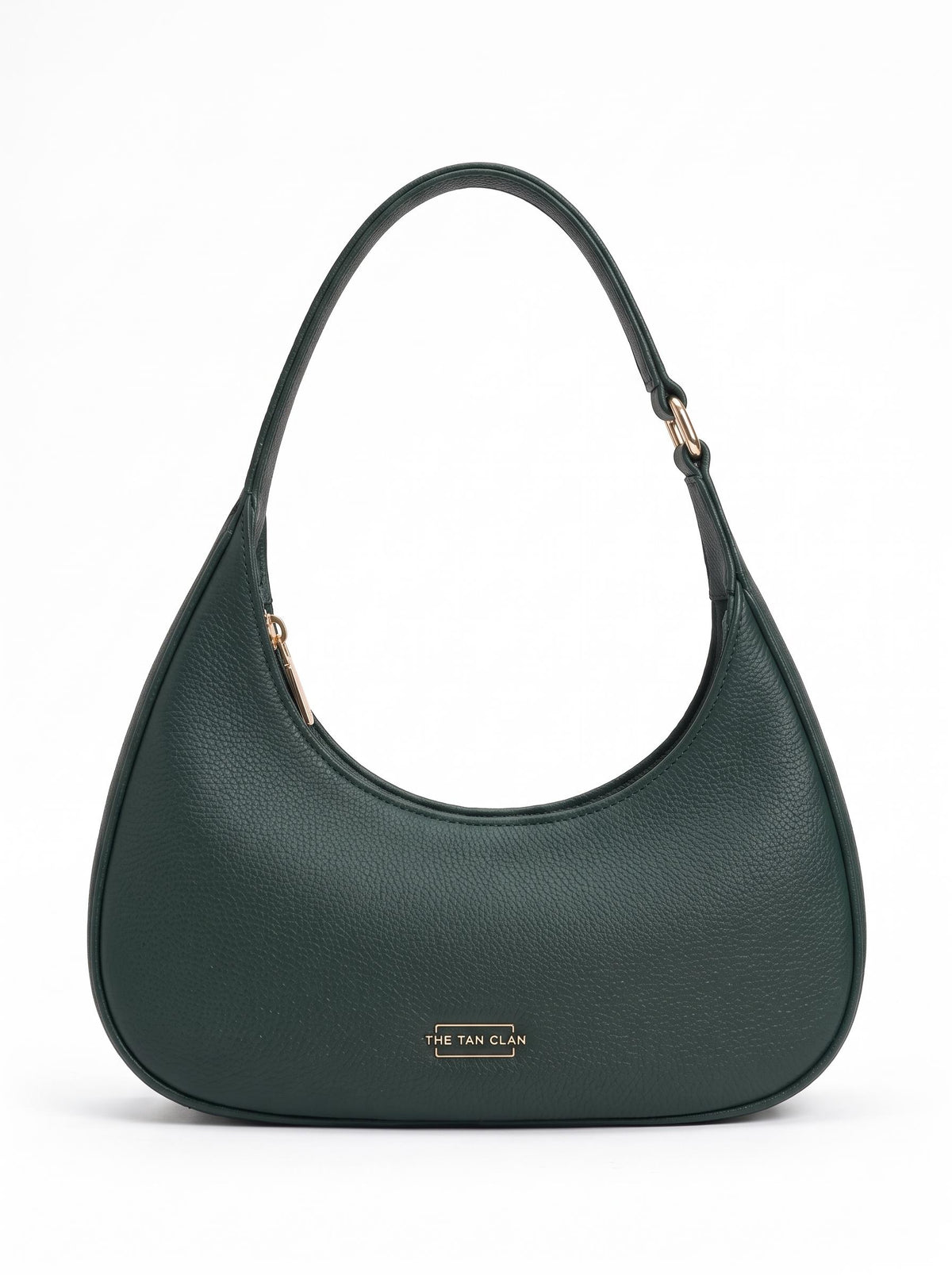 Green croc textured shoulder bag by THE TAN CLAN, featuring a stylish design and shoulder strap for everyday use.