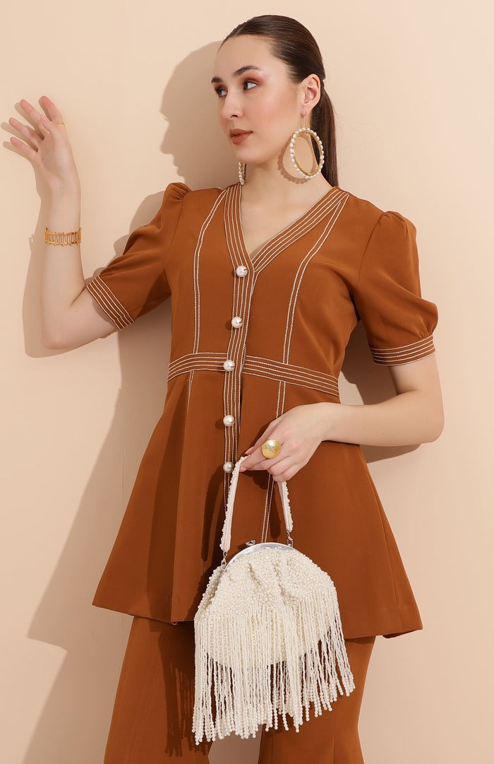 Pearl Batua Bag with Tassels