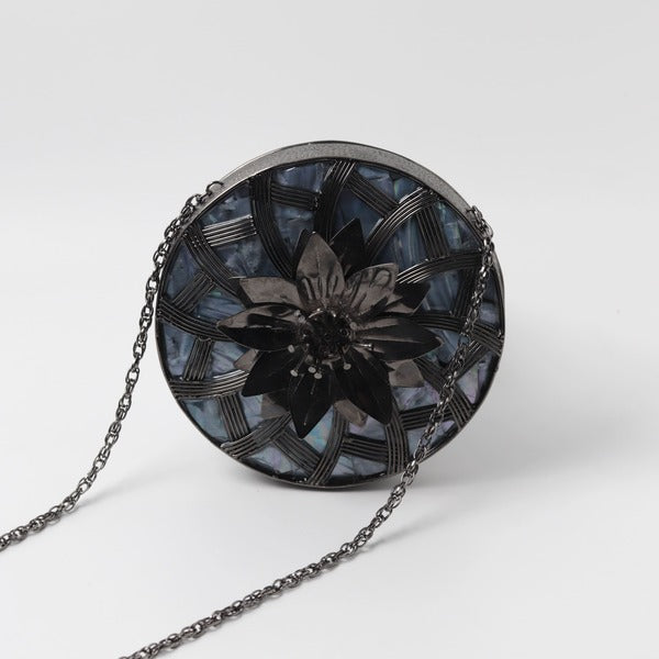 Laila Intricate Brass Work with Mother of Pearl Clutch