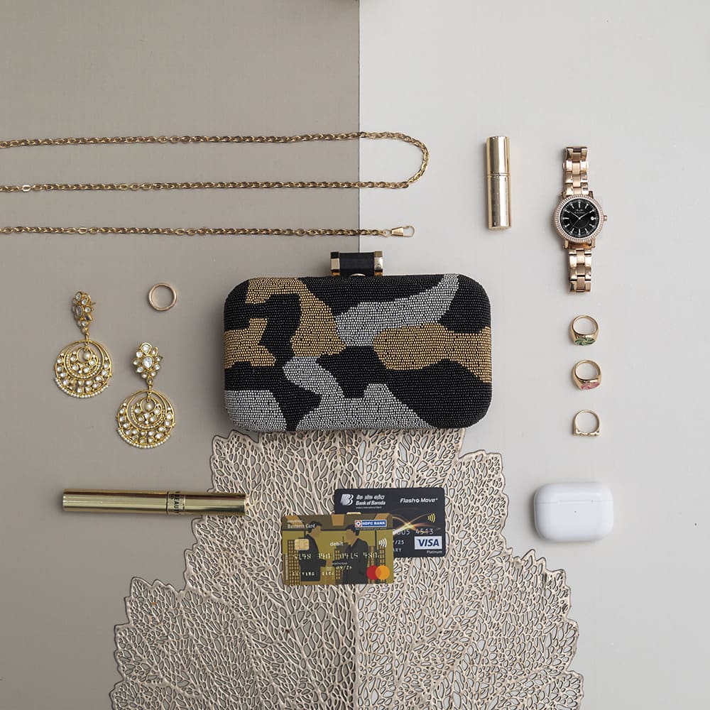 Patcher Hand Embroidered Clutch