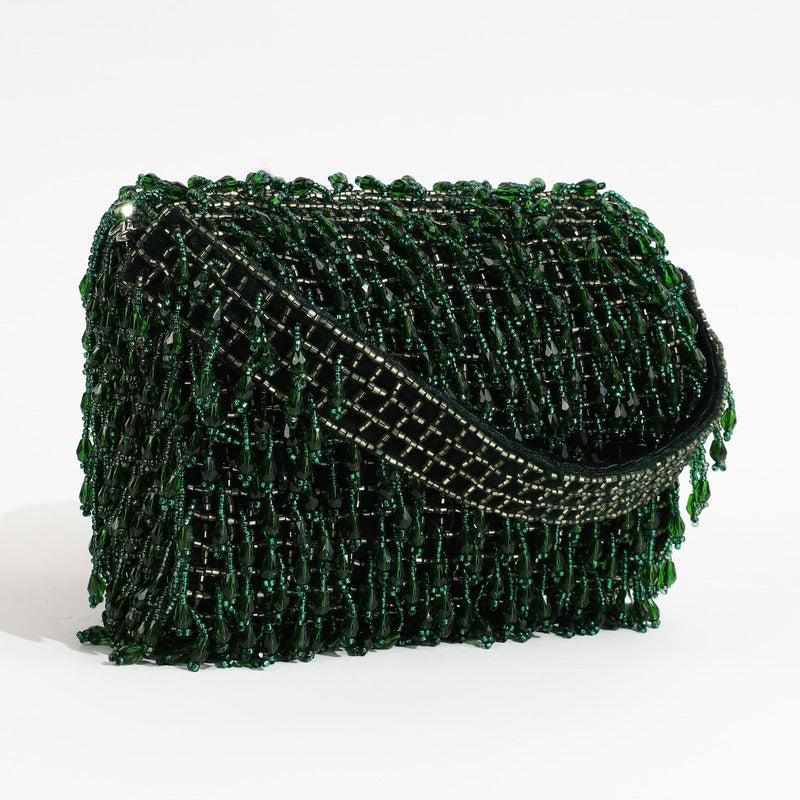 Rosa Beaded Flap over Clutch Bag