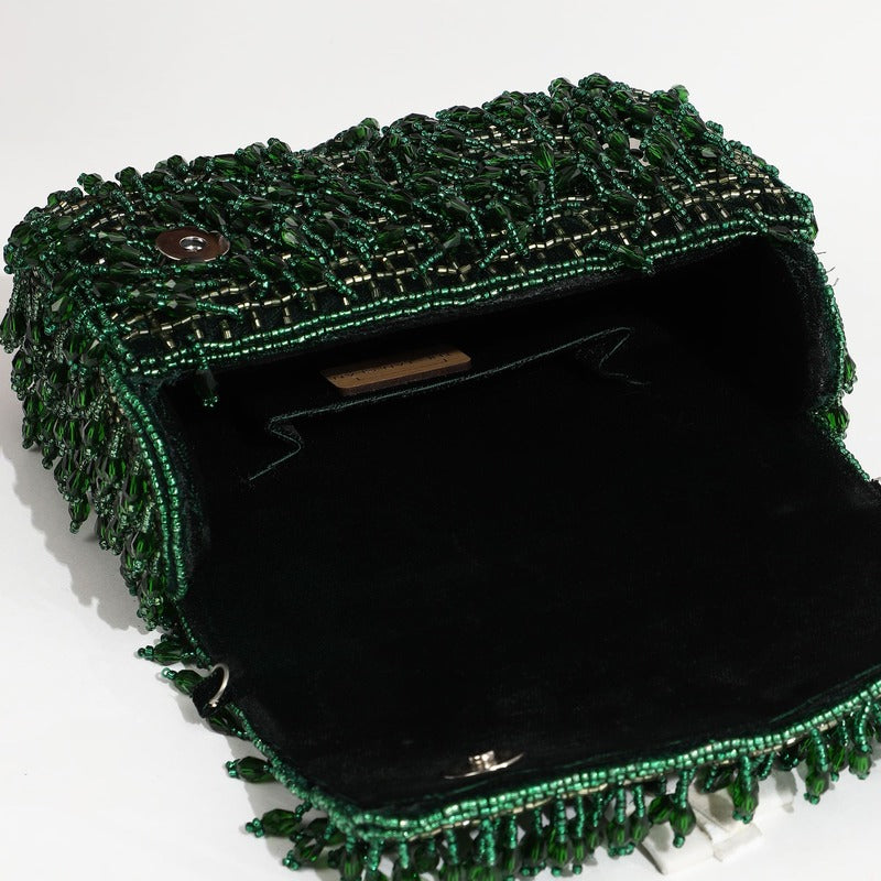 Rosa Beaded Flap over Clutch Bag