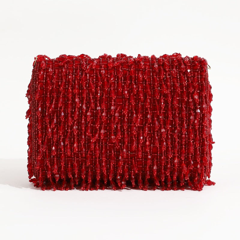 Rosa Beaded Flap over Clutch Bag