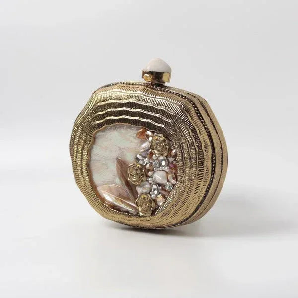 Aura Combo - Sana Mother of Pearl Clutch and Nysa Pink Flap Bag - The Tan Clan