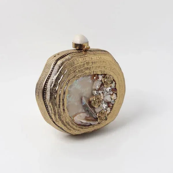 Aura Combo - Sana Mother of Pearl Clutch and Nysa Pink Flap Bag - The Tan Clan