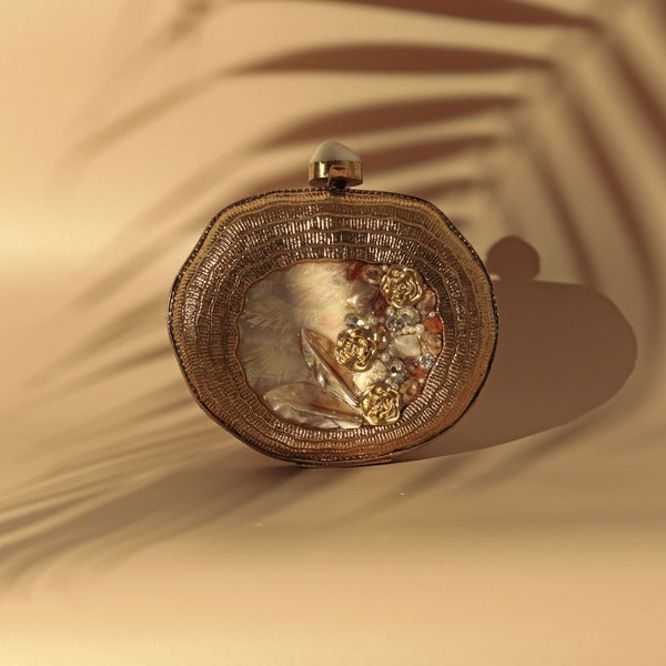 Sana Embellished Mother of Pearl Clutch