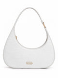 Blair White Croc Textured Shoulder Bag