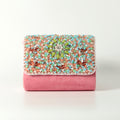 Rainbow Embellished Flap over Clutch Bag