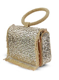 Sylvie Gold Flap over Bag