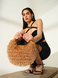 Jia Gold Half Moon Bag